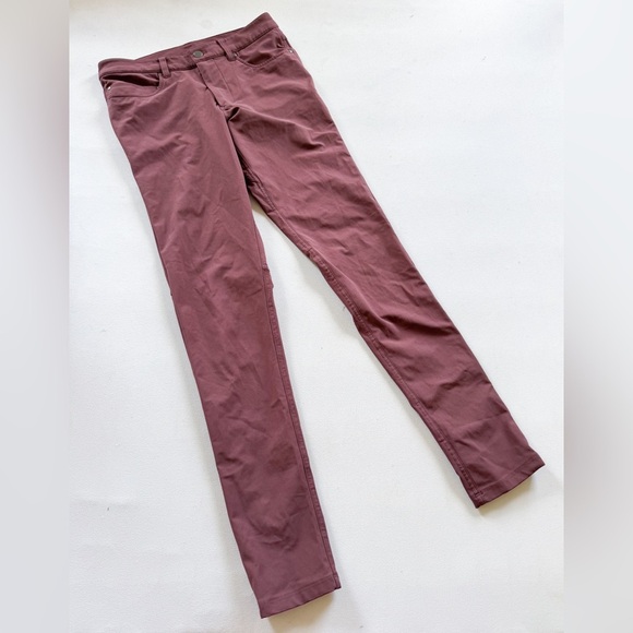 Lululemon Pants Mens 30x32 Brown/Maroon ABC Slim Fit Utility Pants - Picture 3 of 7